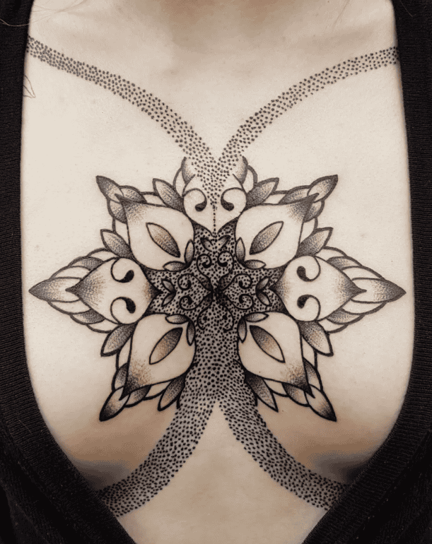 women chest tattoos