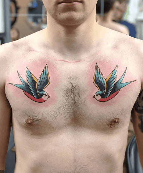 men chest tattoos