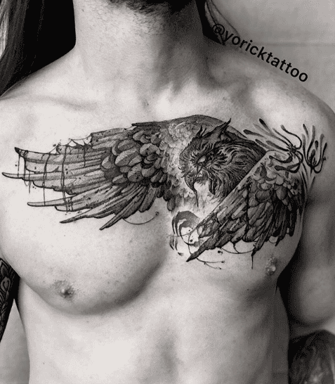 men chest tattoo