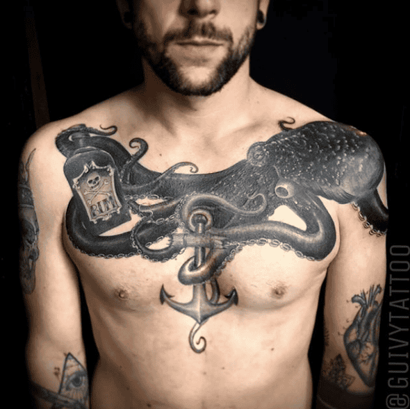 men chest tattoos