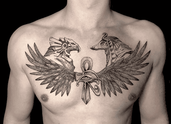 men chest tattoos