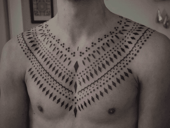 men chest tattoos