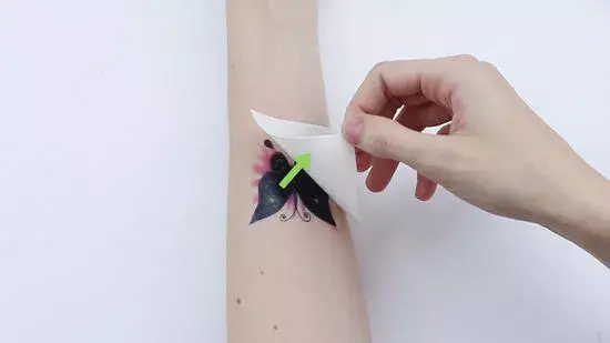 Put the Soaked in the Desired Location and Hold Down Firmly