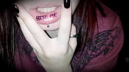 A Bite Me Tattoo