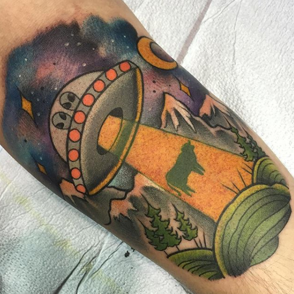 30 Small Alien Abduction Tattoos You'll Love