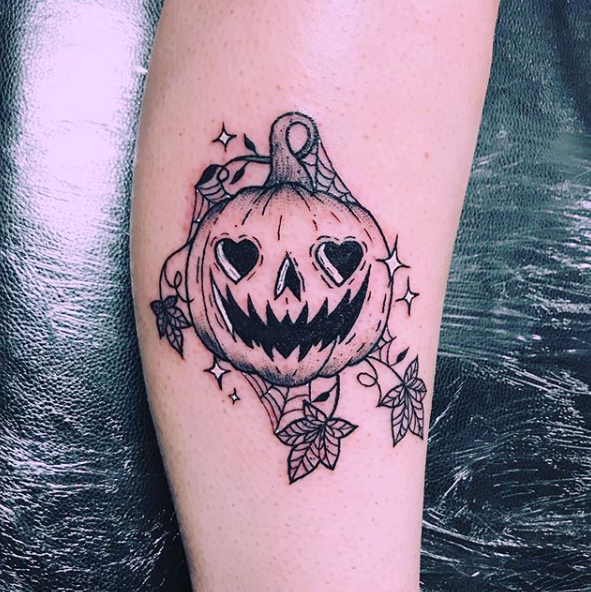 cute jack o lantern tattoo