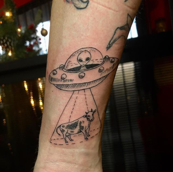 30 Small Alien Abduction Tattoos You'll Love