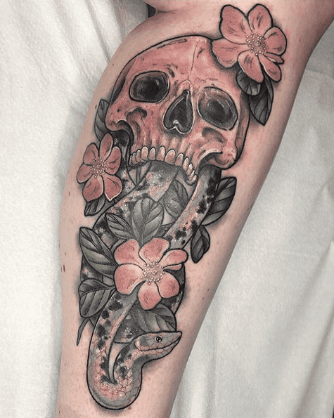 dark mark calf tattoo