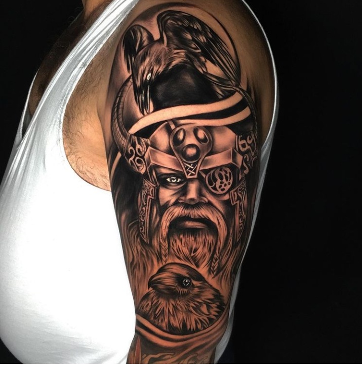 39 Odin Tattoo - Spectacular Design Ideas with Meaning