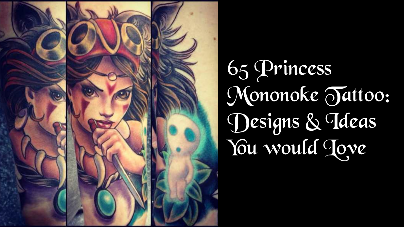 princess mononoke wolf god tattoo