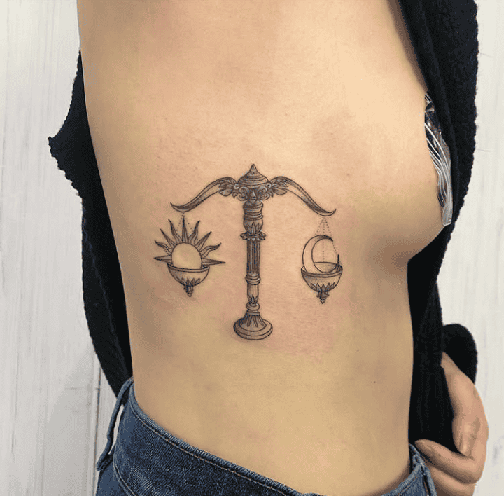 Balance Of Life Sun And Moon Tattoo