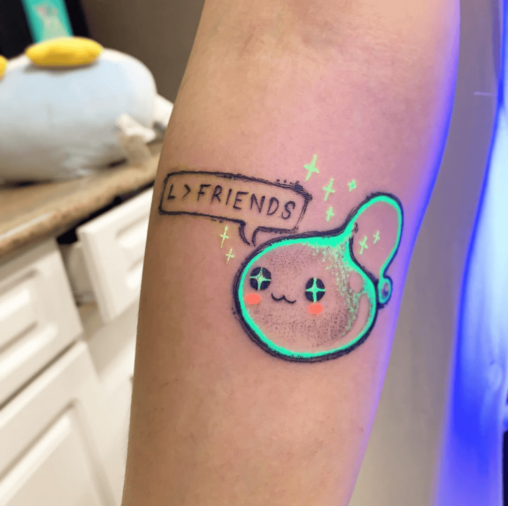 Glow In The Dark Forearm Tattoo