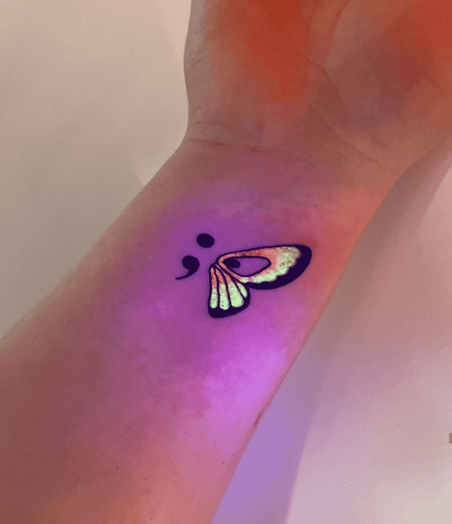 Glow In The Dark Wrist Tattoo