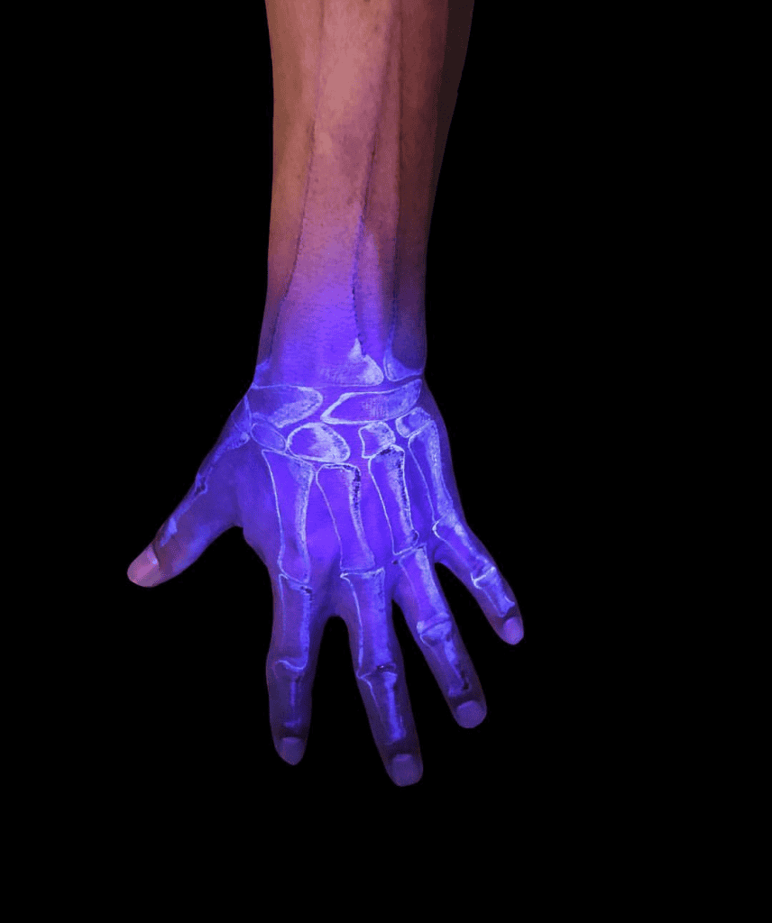 Glow In The Tattoo On Hand