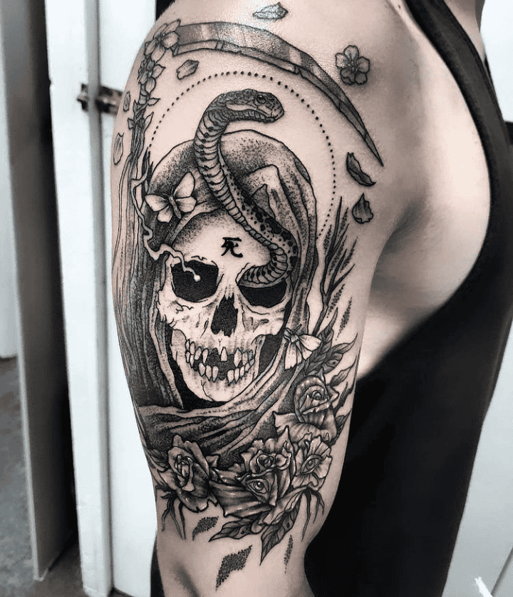 Grim Reaper With Snake