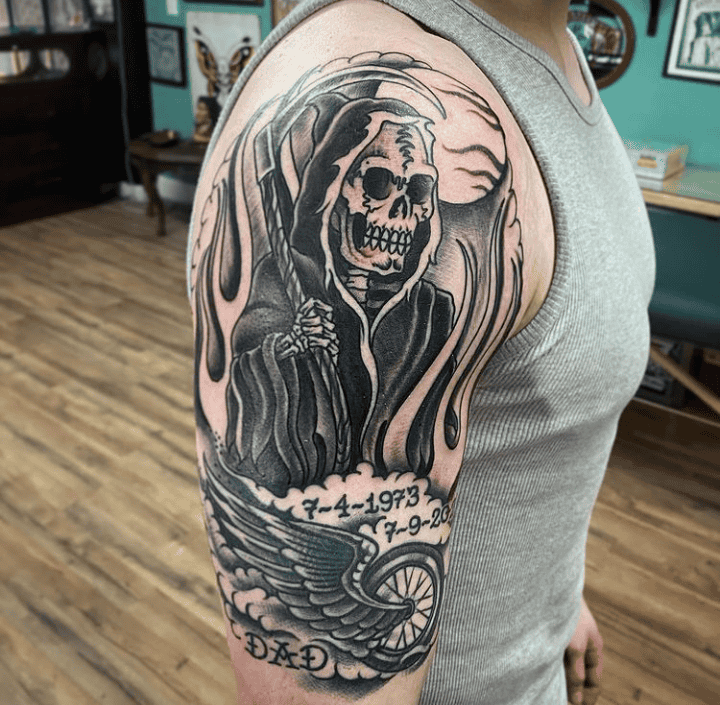 Intricate Grim Reaper Tattoo