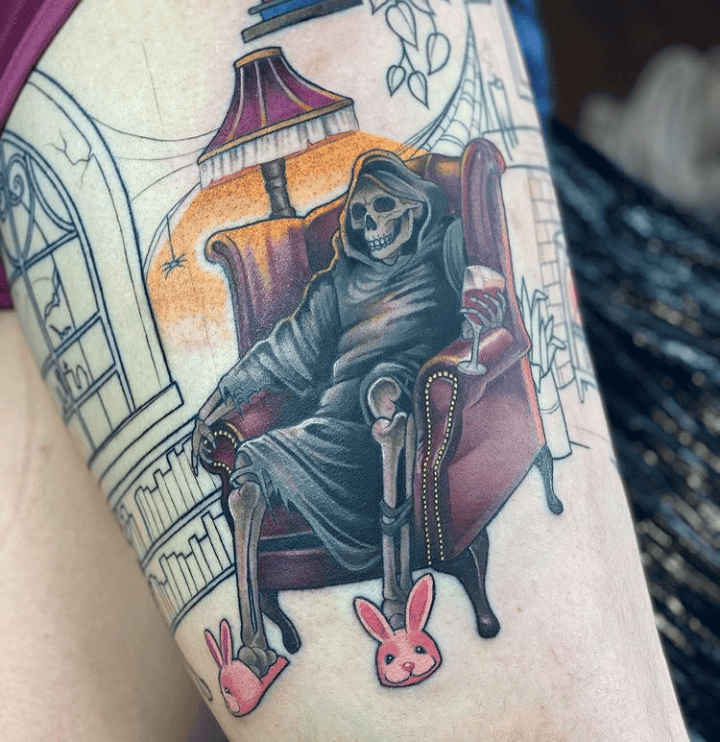 Lazing Around Grim Reaper
