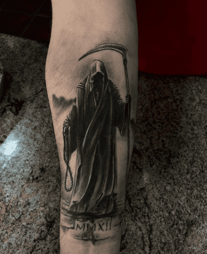 Scary Grim Reaper Tattoo