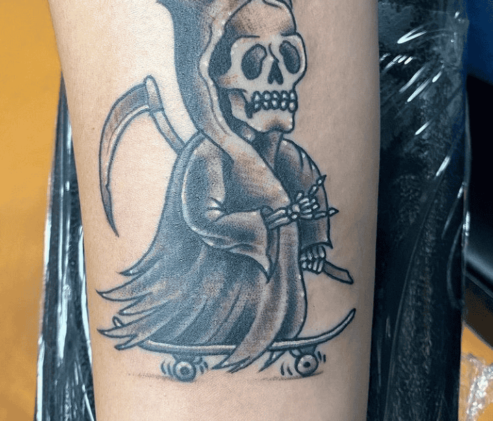 Skateboarder Grim Reaper