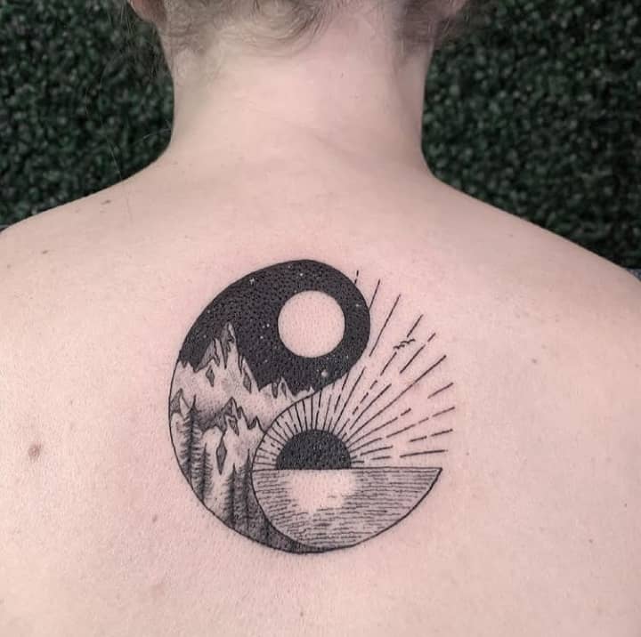 Sun And Moon Yin Yang Tattoo