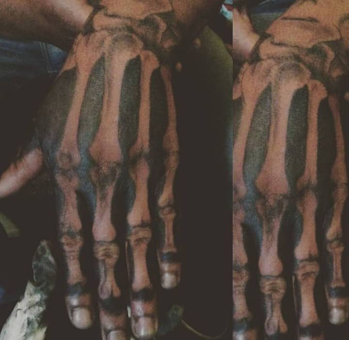 Abstract Skeleton Hand Tattoo
