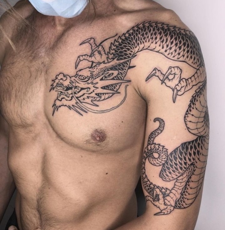Classic Look Dragon Tattoo