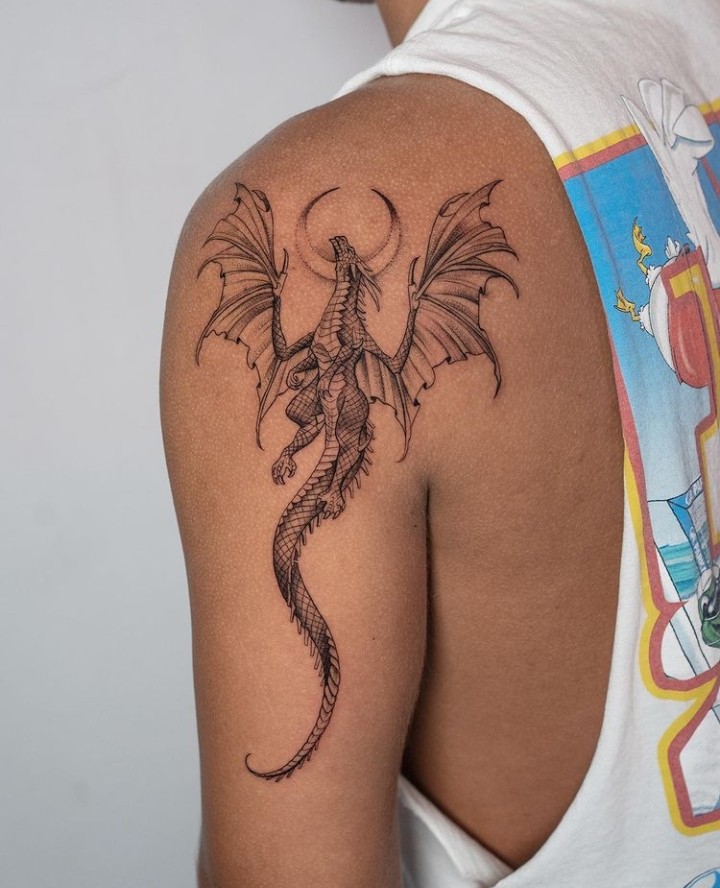 Dragon Tattoo on Shoulder