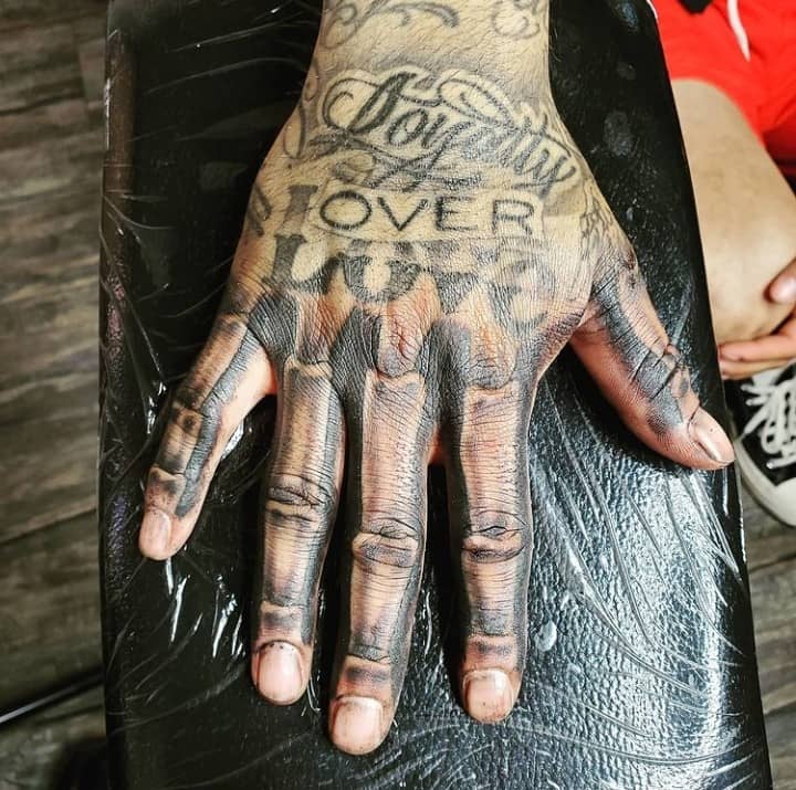 Traditional Skeleton Hand Tattoo