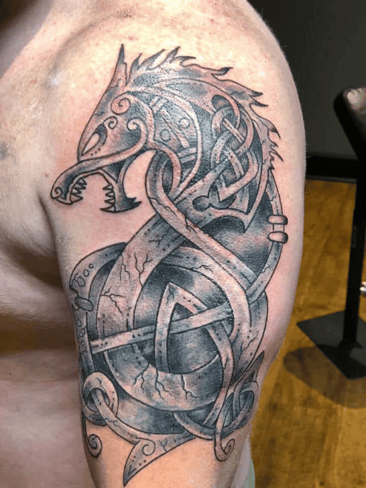 Viking Wolf Tattoo