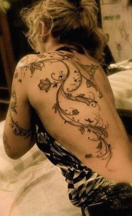 Vine Tattoo On The Back