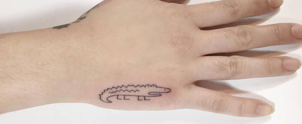 A Tiny Crocodile on Hand