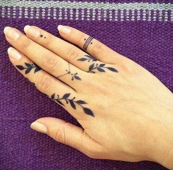 A Finger Vine Tattoo