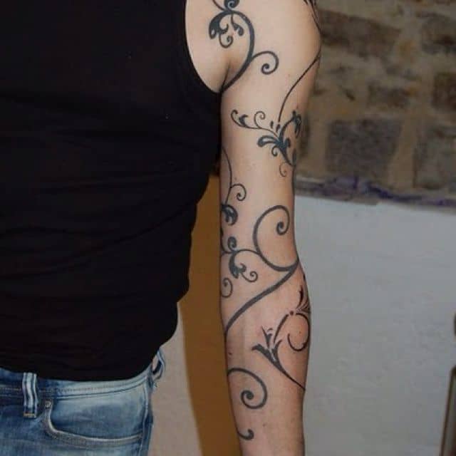 Lovely Vine Tattoo on The Arm