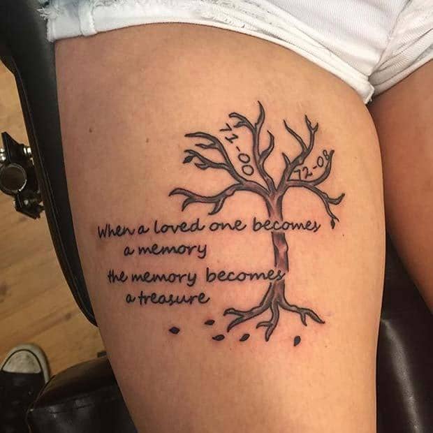 A memorial Tree Tattoo