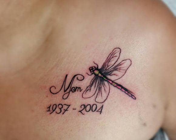 Dragonfly Memorial Tattoo