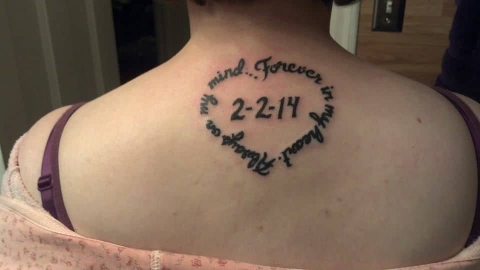 Heart with Stars Memorial Tattoo