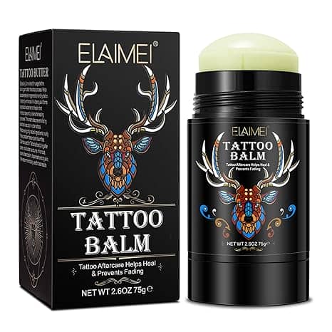 Tattoo Aftercare Butter Balm, 2.6 oz, Old & New Tattoo Moisturizer Healing Brightener for Color Enhance, Natural Organic Tattoo Cream