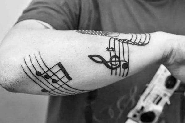 A Musical Staff Tattoo