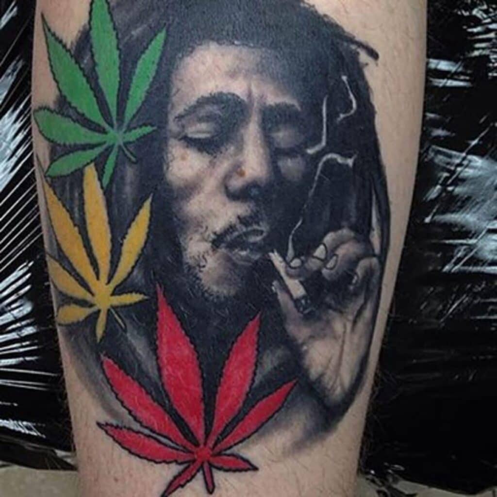 Bob Marley Marijuana Tattoo