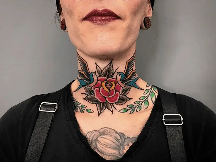 Front Neck Tattoos