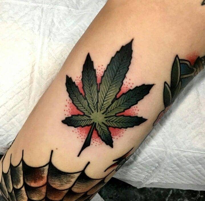 Lime and Marijuana Tattoo