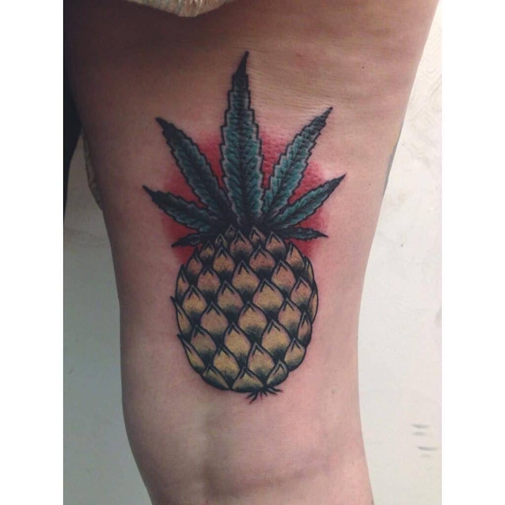 Pineapple Marijuana Tattoo