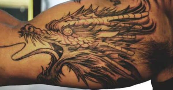 Dragon Tattoo on the Inner Bicep