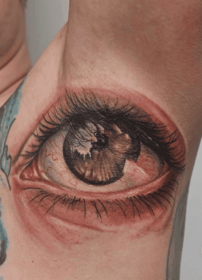 Eye Tattoo on Armpit