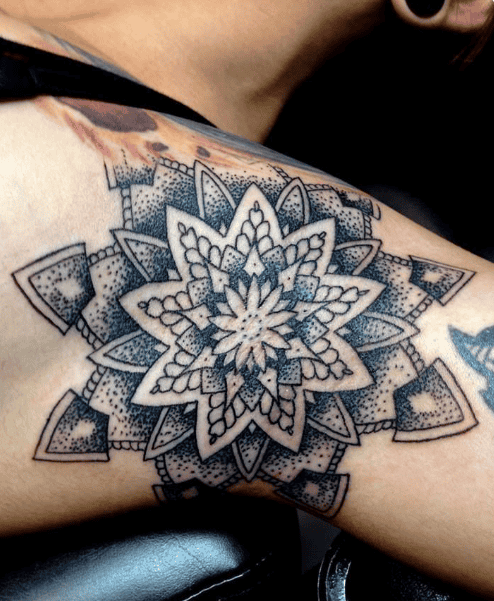 Mandala Armpit Tattoos