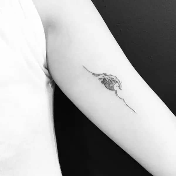 Minimalist Inner Bicep Tattoo
