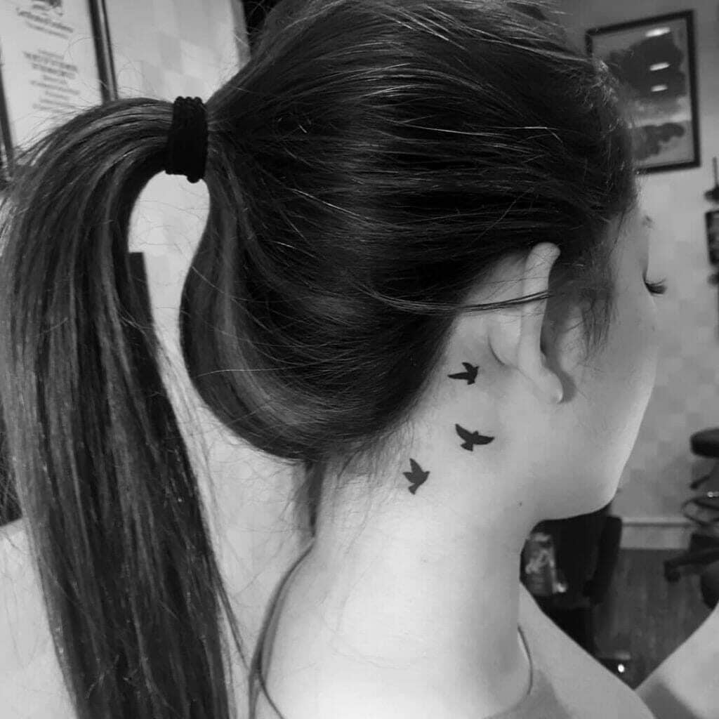 Thunderbird Tattoo Inked Behind the Ear