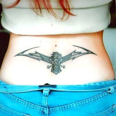 Thunderbird Tattoo on the Lower Back