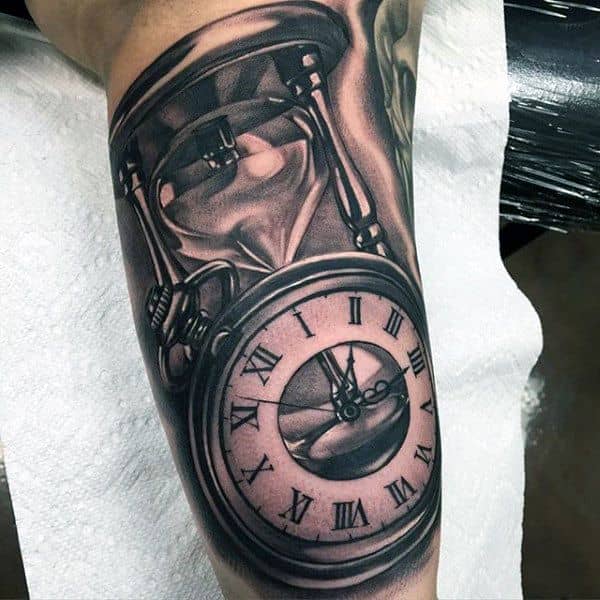 Timepiece Inner Bicep Tattoos