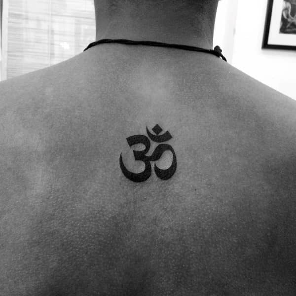 Traditional Om Tattoo on the Back
